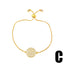 Ethnic Bohemian Colorful Cuban Chain Smiley Face Zircon Bracelet