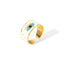 18K Gold Plated Evil Eye Stainless Steel Open Ring