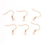 Copper Geometric U-Shaped Earring Hooks with Bead for DIY Jewelry Making