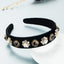 Baroque Geometric Colorful Rhinestone Pearl Headband