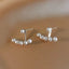 Creative Fashion French Arc Pearl Heart Back Hanging Earrings