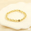 18k Gold Plated Geometric Beaded Layered Bracelet Set