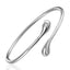 Simple Style Snake Alloy Open Cuff Bangle with Waterdrop Design