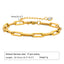 18K Gold Plated Geometric Stainless Steel Zircon Mesh Chain Bracelet