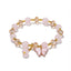 Cartoon Rhombus Butterfly Crystal Beaded Bracelet for Women and Kids