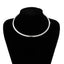 Retro Solid Color Metal Choker Necklace