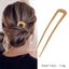 Women's U-Shape Alloy Hairpin - Japanese Style Metal Hair Fork