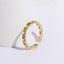 Gold Plated Geometric Zircon Open Ring