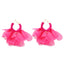 1 Pair Ethnic Style Flower Chiffon Pleated Inlay Beads Women'S Earrings