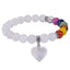 Elegant Heart Shape Natural Stone Beaded Bracelet for Women