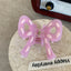 Women's Bow Knot Acetate Hair Claw Clip - Simple Color Shark Hairpin Accessory