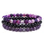 Fashion Round Natural Stone Beaded Bracelets 3 Pieces