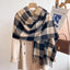 Women's Classic Plaid Tassel Scarf - Unisex Warm Shawl Wrap