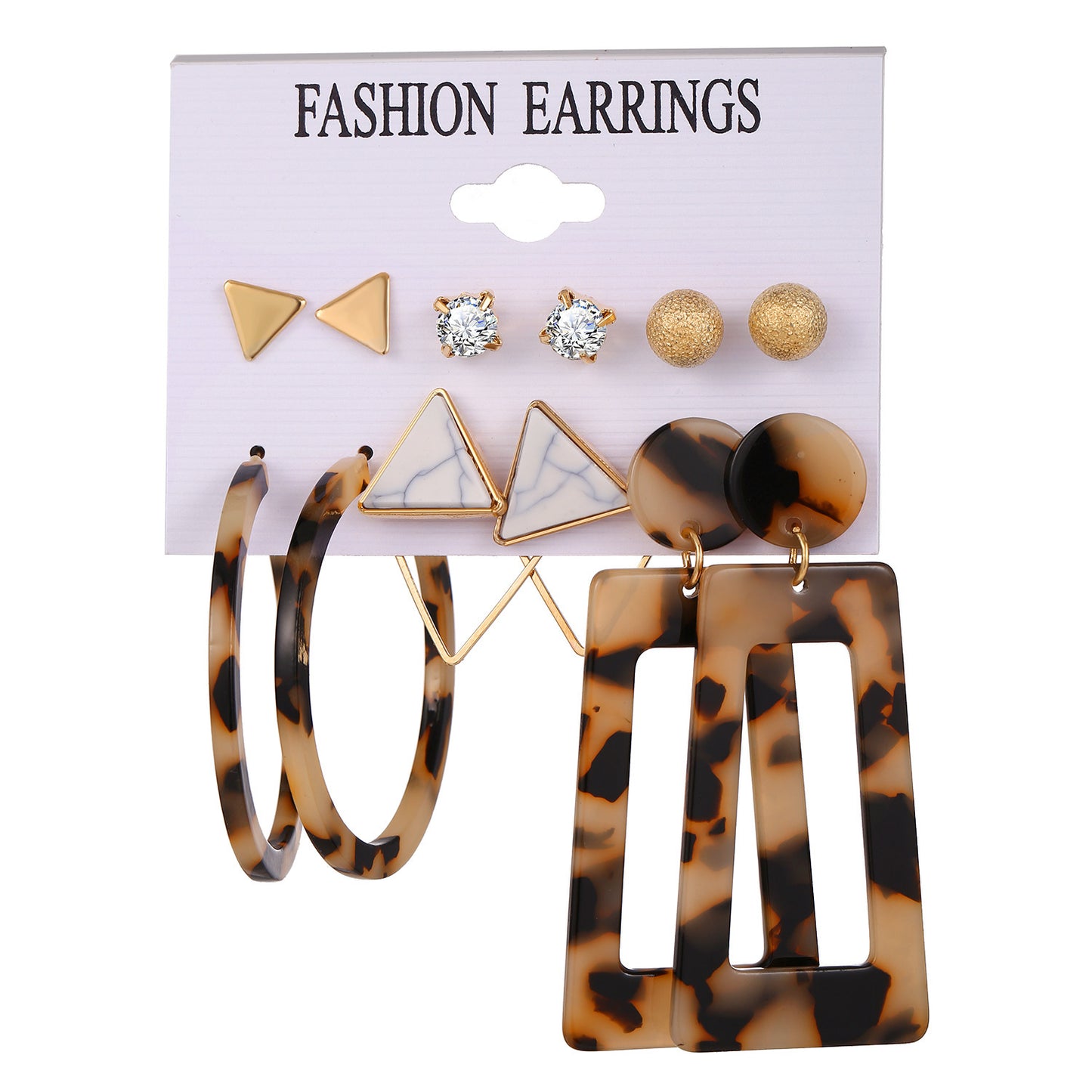 Creative Butterfly & Pearl Earrings Set - 15 Pairs Vintage Acrylic & Simple Tassel Design