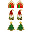 Fashion Christmas Tree Snowman Snowflake Alloy Enamel Rhinestones Women'S Drop Earrings Ear Studs 1 Pair