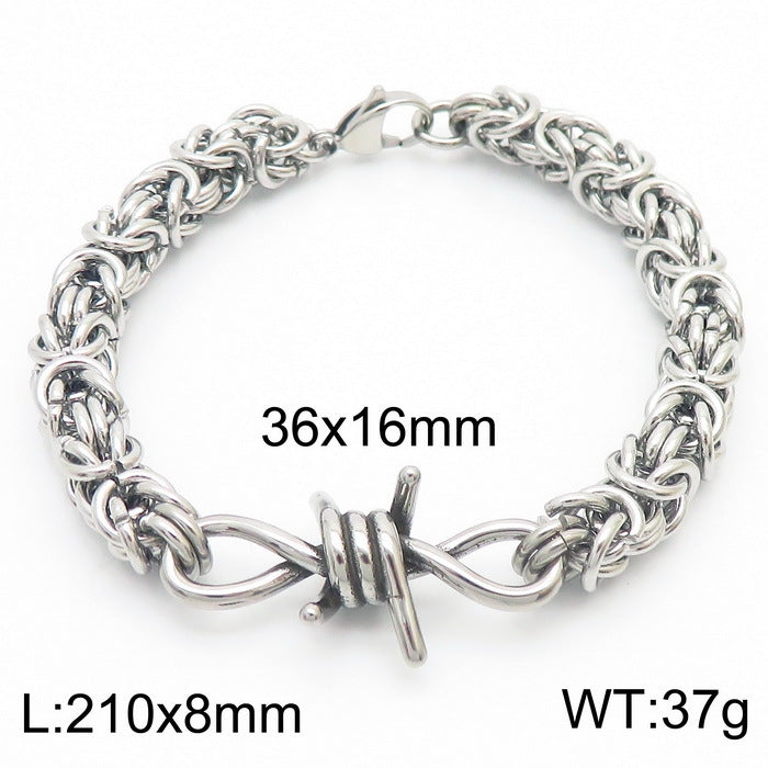 304 Stainless Steel Knot Design Necklace and Bracelet Set