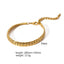 18K Gold Plated Geometric Stainless Steel Chain Bracelet for Women