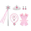 Princess Heart Crown and Necklace Set - Children's Jewelry with Snowflake Magic Wand