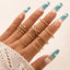 New Fashion Creative Retro Cross Pattern Joint Ring 8 Sets Wholesale