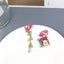 Fashion Cartoon Enamel Butterfly Bow Drop Earrings