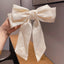 Elegant Pearl Bow Fabric Hair Clip - Korean Style Hairpin for Women