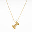 Elegant Gold Plated Zircon Letter Pendant Necklace - Minimalist Design