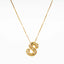 Elegant Gold Plated Zircon Letter Pendant Necklace - Minimalist Design