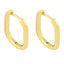 Korean Minimalist Geometric Love Hoop Earrings Gold Plated Vintage Style