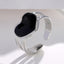 Fashion Minimalist Heart Stainless Steel Enamel Adjustable Ring