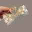 Women's Floral Rhinestone Pearl Hair Claw Clip