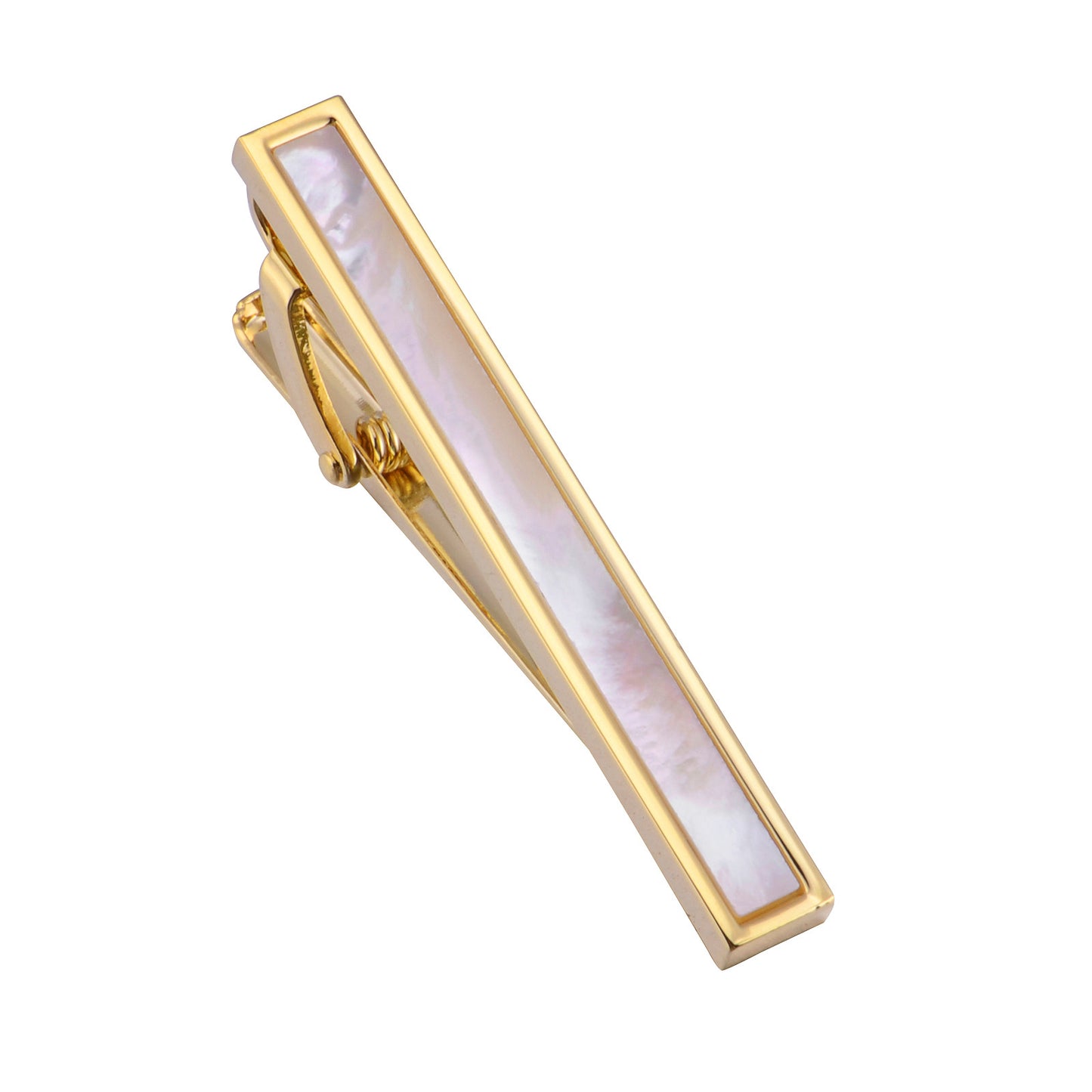 Premium Natural Pearl Abalone Shell Tie Clip for Wedding and Business Suit