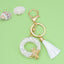 Fashion Letter Tassel Alloy Epoxy Crystal Keychain Pendant