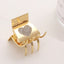 Women's Heart Shape Rhinestone Alloy Hair Claw Clip