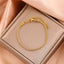 Minimalist 18K Gold Plated Stainless Steel Braided Rope Bracelet