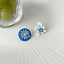 Klein Blue C Shape Alloy Stud Earrings - Niche Simple Design Korean Style for Women