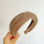 Solid Color Knit Hair Band - Cross Knot Plush Headband for Winter