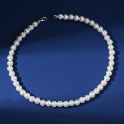 Elegant Vintage Glass Pearl Women's Necklace