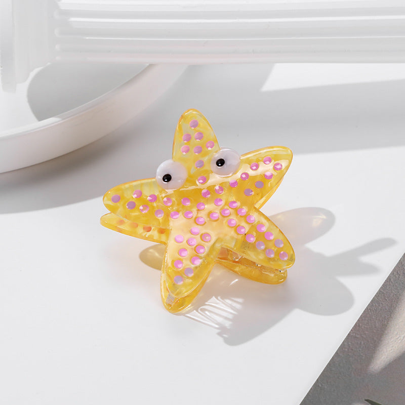 Women's Elegant Starfish Acetate Hair Claw Clip