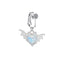 1 Piece Belly Rings IG Style Shiny Heart Shape Wings Stainless Steel Alloy Inlay Acrylic Glass White Gold Plated Gold Plated