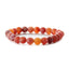 Retro Round Beaded Natural Stone Matte Finish Unisex Bracelet Set