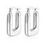 1 Pair Fashion 18K Gold Plated Stainless Steel Oval Hoop Earrings