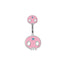 Hip-Hop Exaggerated Rock Lips Butterfly Skull Belly Button Ring - Stainless Steel Alloy with Rhinestones and White Gold Plating