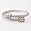 Retro Spiral Stripe Titanium Steel Unisex Punk Bangle Bracelet