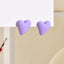 1 Pair Heart Shape Acrylic Stud Earrings - Valentine's Day Collection