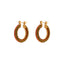 Vintage Color Block Zircon Inlay 18K Gold Plated Stainless Steel Jewelry Set