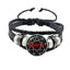 Punk Letter PU Leather Unisex Bracelet with Snap Clasp - Heavy Metal Band Inspired Braided Accessory