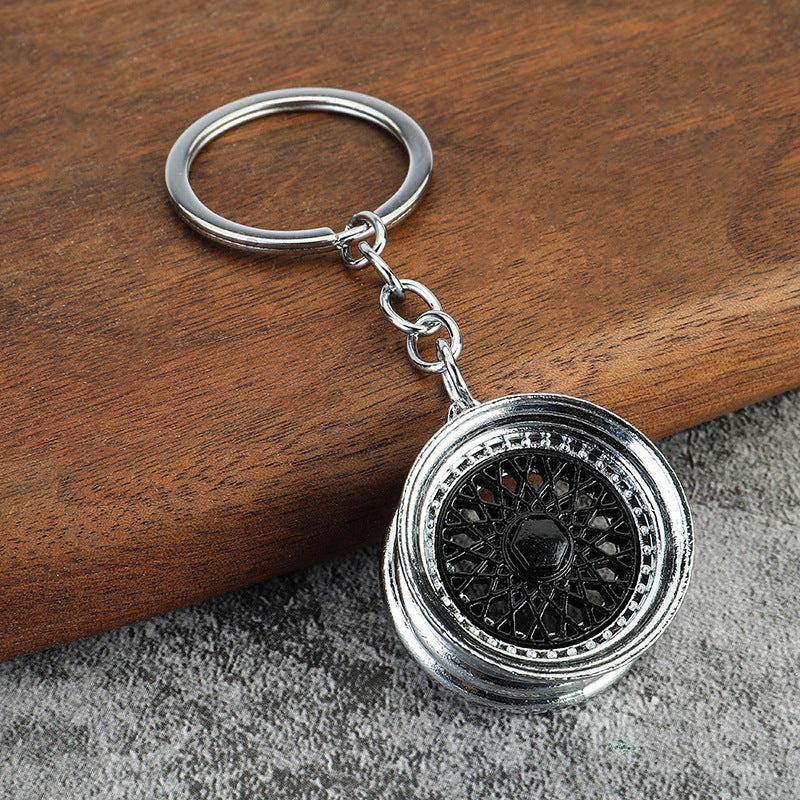 Simple Alloy Unisex Keychain with Creative Car Parts Design