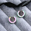 1 Piece Fashion Geometric Titanium Steel Plating Earrings