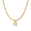 IG Style Simple Style Letter Stainless Steel Plating Inlay Zircon 18K Gold Plated Pendant Necklace