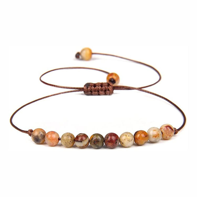 Bohemian Geometric Natural Stone Beaded Bracelet